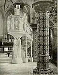 La chaire de l'église Saint-Quentin.