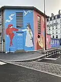 Peinture murale sur l'école primaire Agnès-Varda.