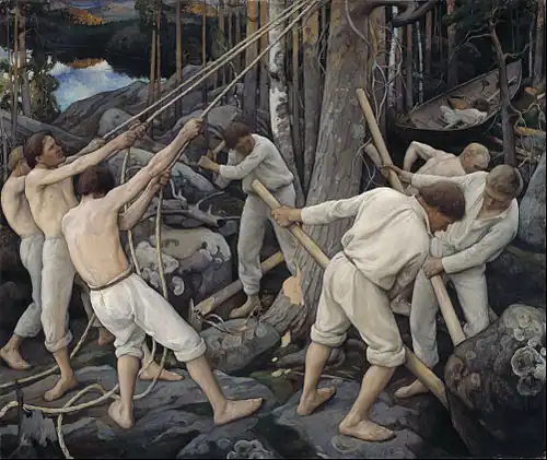Pekka Halonen, Pionniers en Carélie, 1900.