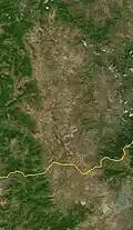 La plaine vue du ciel.