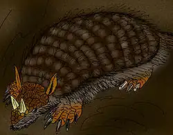 Peltephilus ferox (restitution paléoartistique)