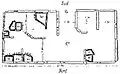 Plan de la partie centrale du monument mégalithique de Pen-ar-Menez (dessin de Paul du Chatellier).