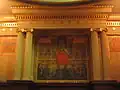 Peinture dans la chambre de la Cour suprême du Pennsylvania State Capitol à Harrisburg, Pennsylvanie, États-Unis.
