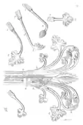 Figure 1 - L'artiste forge séparément chacune des brindilles pour les rassembler par après.
