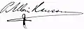 Signature de Per Albin Hansson