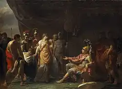 Traitement néoclassique par Jean-Charles Nicaise Perrin, 1782. Le corps du capitaine est produit comme preuve.