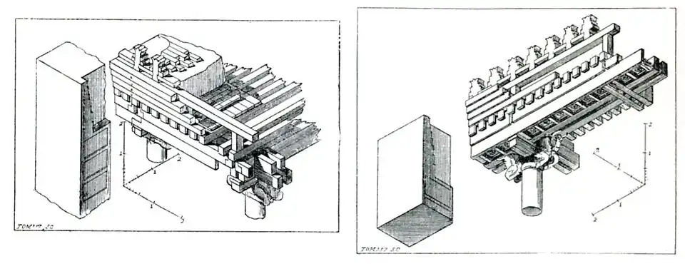 Étude du toit du Tachara.
