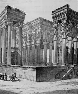 Reconstruction de Persépolis par Flandin et Coste au XIXe&nbsp;siècle