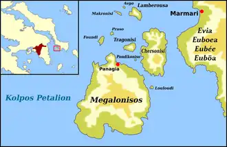 Carte des îles Petalis.