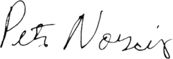 signature de Peter Norvig