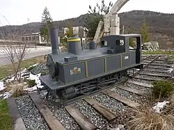 Monument du petit train de la ligne de chemin de fer de Voiron à Saint-Béron
