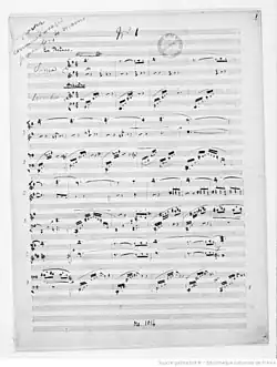 page du manuscrit