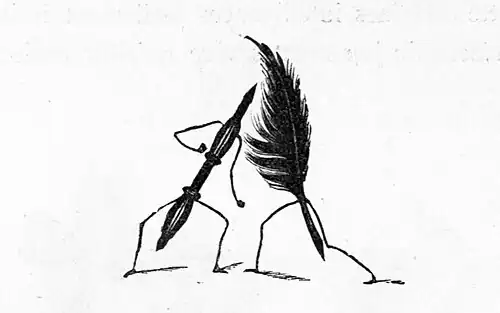 Lutte en ombre chinoise du crayon et de la plume, p.&nbsp; 492.