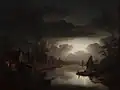 Paysage fluvial au clair de lune argenté (1843)