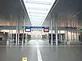 L'intérieur de la station aval.
