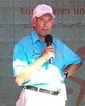Phil Liggett lors de la présentation du Tour Down Under 2009.