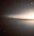 Détail de M104 imagé par le Très Grand Télescope (VLT) de l'ESO.