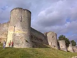 Le flanc sud de la basse-cour (partie du rempart la mieux conservée).