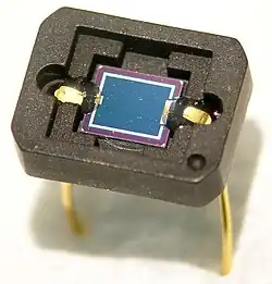 Photodiode, boîtier ouvert.