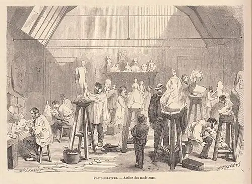L'atelier des modeleurs.
