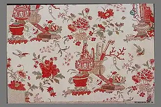 Textile imprimé, XVIIIe&nbsp;siècle.