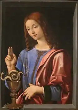 St Jean l'Evangéliste, 1500. Beaux-arts d'Honolulu.
