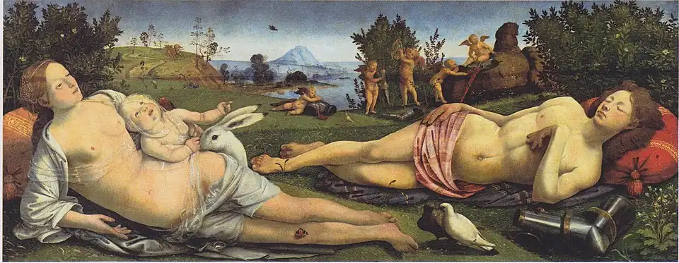 Vénus, Mars et Cupidon.