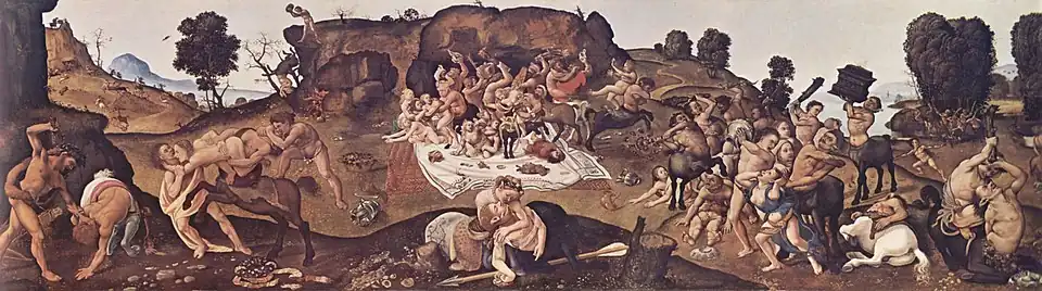 Combat des Centaures et des Lapithes, 1500-1515. National Gallery, Londres.