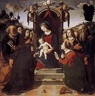 Sainte Conversation, 1493. Spedale degli Innocenti Florence.