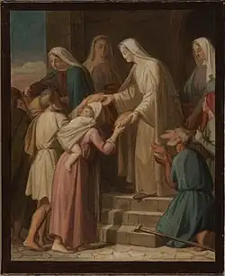 Esquisse pour l'église Saint-Eustache : Sainte Geneviève distribuant le pain aux pauvres, 1851, Paris, Petit Palais.