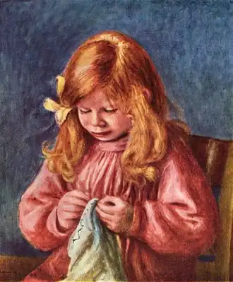 Jean Renoir cousant, par Auguste Renoir, vers 1899, Art Institute of Chicago.