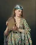 Favorite de la cour ottomane jouant du def, tableau de Pierre-Désiré Guillemet, 1875.