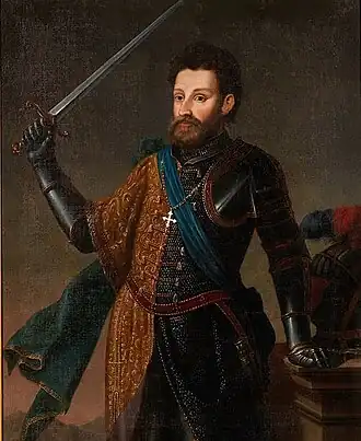 Tableau anonyme représentant Pierre de Savoie selon la mode du XVIIIe&nbsp;siècle.