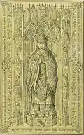 Pierre tombale de Guillaume de Hellande