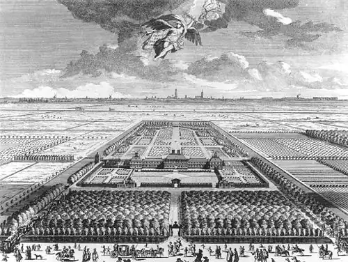 Vue aérienne de Huis ter Nieuburch at Rijswijck.