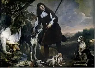 Pieter Thijs et Pieter Boel, Chasseur avec ses chiens et son gibier, vers 1650