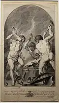 Les cyclopes dans la forge de Vulcain, 1757