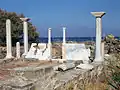 Les ruines de la basilique Agia Fotini.