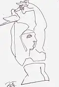 La figure d'un oiseau, 2010, 30x21cm