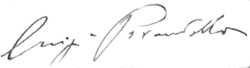 signature de Luigi Pirandello
