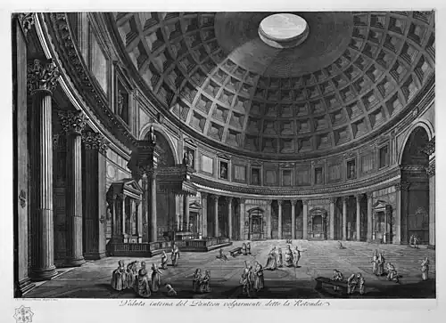 Veduta interna del Panteon (Vedute di Roma).