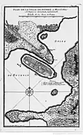 Plan de la ville de Pitea en 1736.