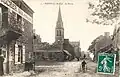 Le bourg de Pléven au début du XXe&nbsp;siècle (carte postale).