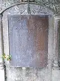 Plaque à la mémoire des paysans tués en 1894.