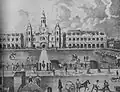 La place d'Armes et la cathédrale Saint-Louis en 1845.