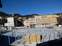 Place Clemenceau en cours de requalification