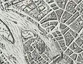 La place Maubert à Paris sur le plan de Quesnel de 1609.