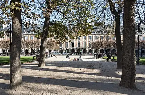 Allée et arbres.