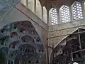 Plafond d'une des salles supérieures en restauration