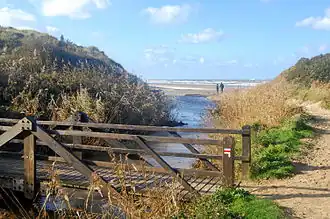 Embouchure du ruisseau du hameau du Châtelet, plage de Tardinghen.